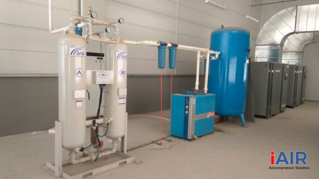 Máy sấy khí đóng vai trò quan trọng trong hệ thống khí nén