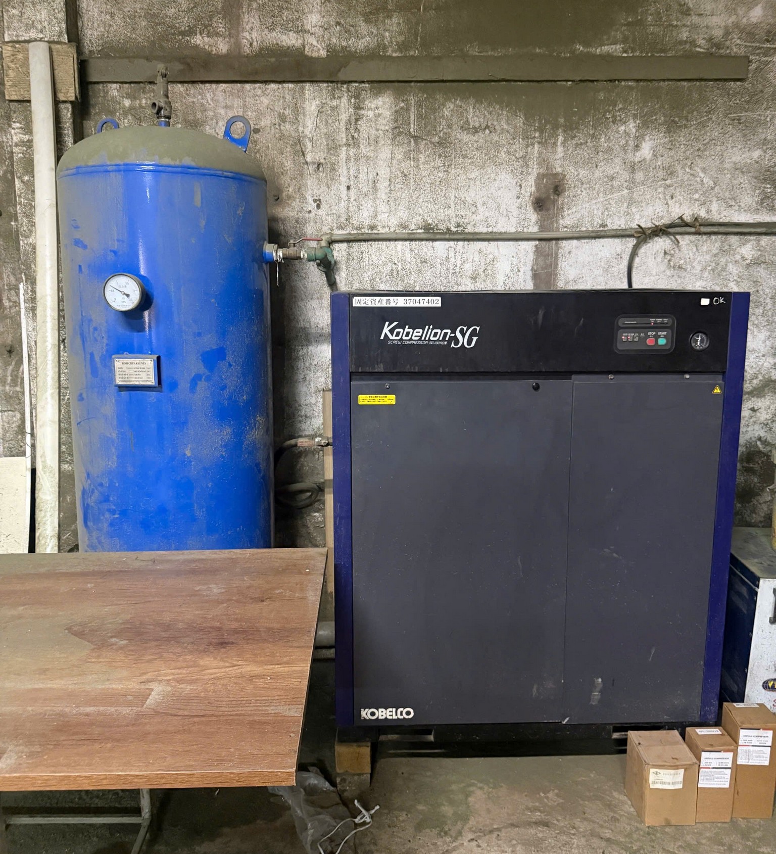 Bảo dưỡng M&aacute;y n&eacute;n kh&iacute; Kobelco 7.5kW cho kh&aacute;ch h&agrave;ng ng&agrave;nh Kiến tr&uacute;c tại H&agrave; Nội