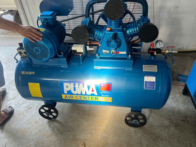 Lắp đặt Bộ M&aacute;y n&eacute;n kh&iacute; piston Puma 7.5kW cho kh&aacute;ch h&agrave;ng ng&agrave;nh Kỹ thuật điện tại H&agrave; Nội