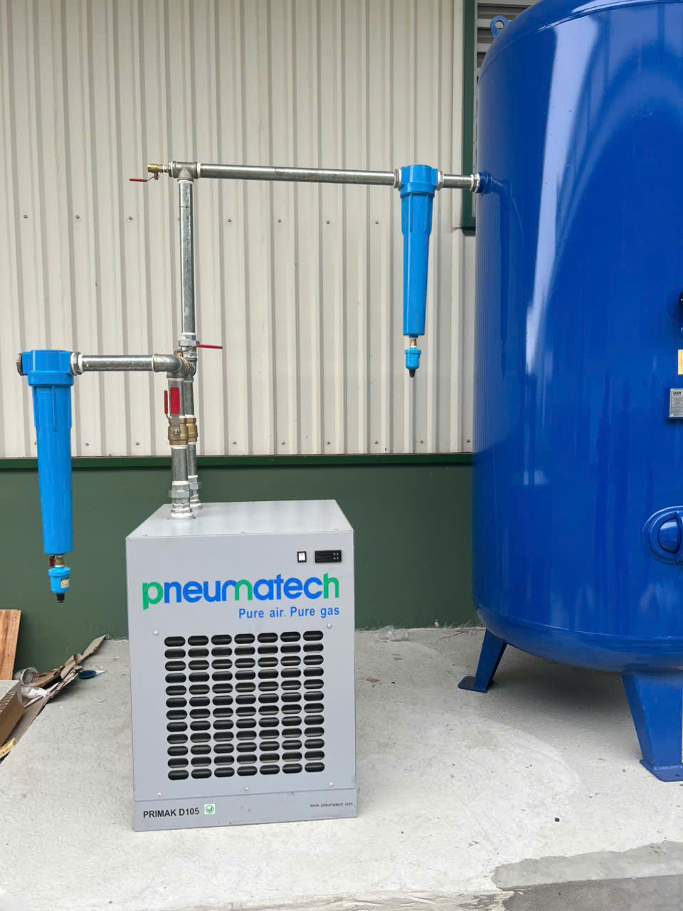 Lắp đặt Bộ Máy nén khí trục vít Mark 55kW cho khách hàng ngành Sản xuất nhựa tại Hải Phòng