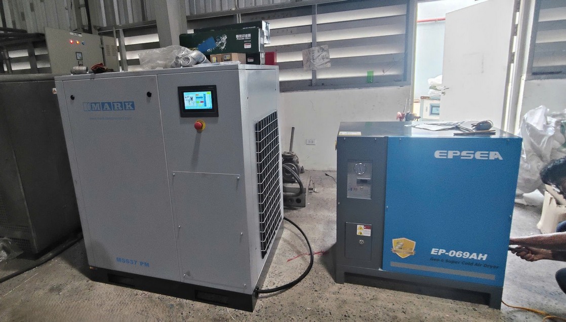 Lắp đặt Bộ Máy nén khí Mark 37kW cho khách hàng ngành Nhựa tại Hưng Yên