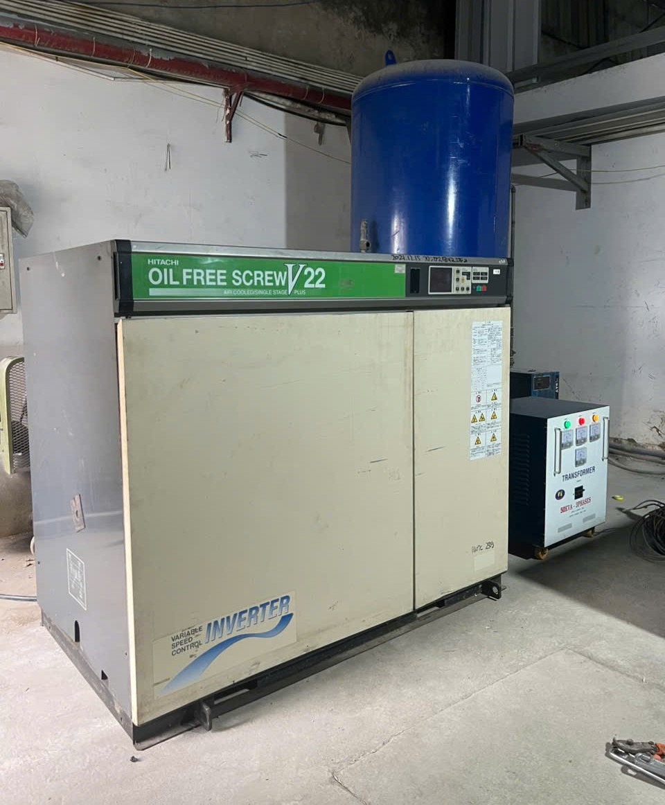 Lắp đặt bộ Máy nén khí Hitachi 22kW cho khách hàng ngành Thực phẩm tại Hưng Yên