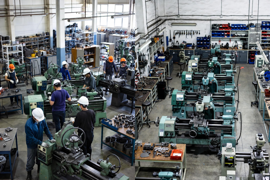 m&aacute;y n&eacute;n kh&iacute; trục v&iacute;t trong sản xuất cơ kh&iacute;