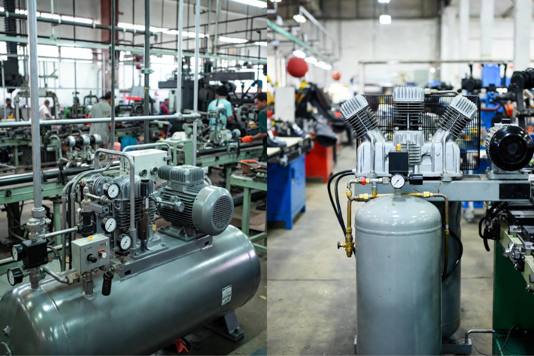 Ứng dụng m&aacute;y n&eacute;n kh&iacute; trong sản xuất gi&agrave;y da