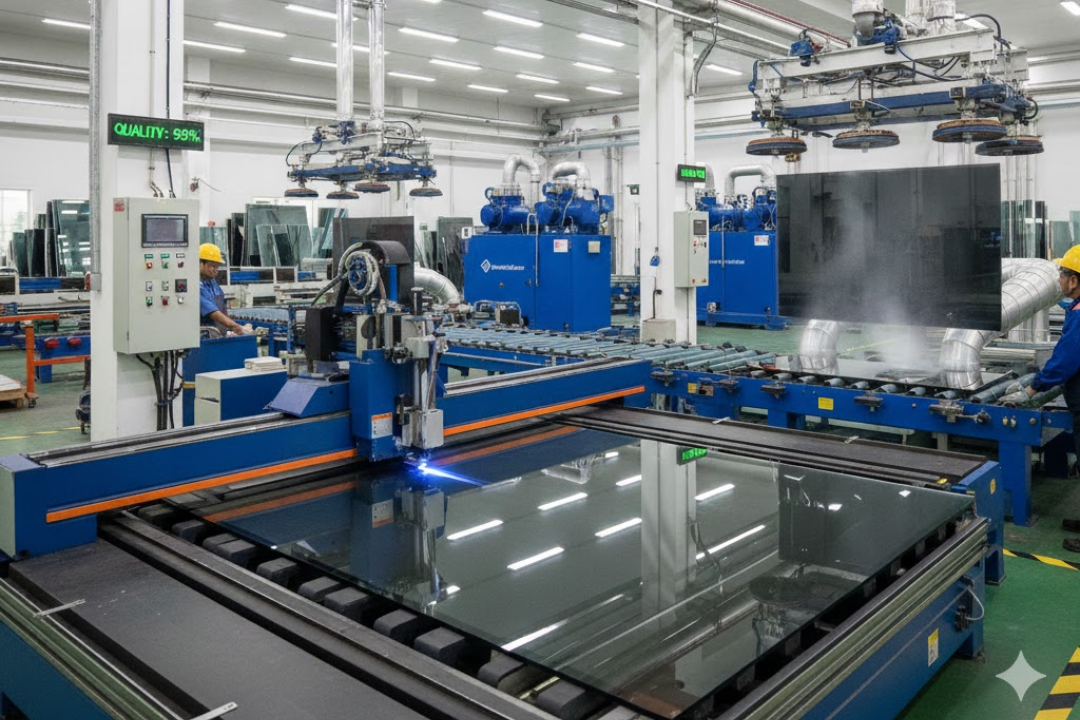 Ứng dụng m&aacute;y n&eacute;n kh&iacute; trong sản xuất k&iacute;nh