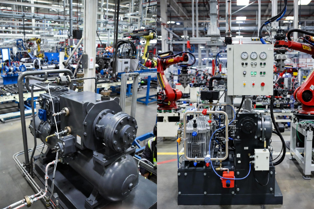 m&aacute;y n&eacute;n kh&iacute; trong sản xuất &ocirc; t&ocirc;