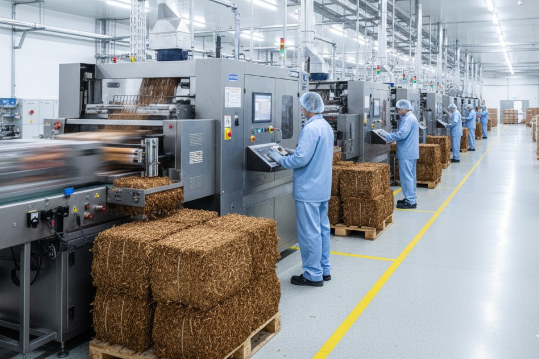 Ứng dụng m&aacute;y n&eacute;n kh&iacute; trong sản xuất thuốc l&aacute;