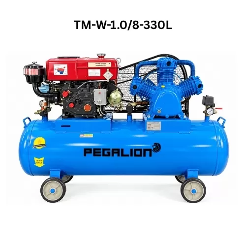 Máy nén khí diesel Pegalion (Pegasus) 7.5kw (10HP) 330L, 8bar TM-W-1.0/8-330L