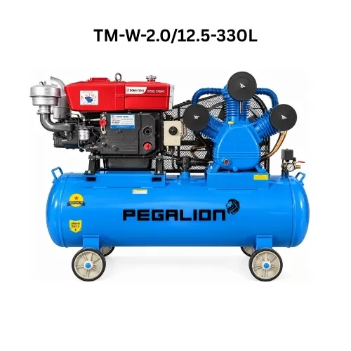 Máy nén khí diesel Pegalion (Pegasus) 15kw (20HP), 330L, 12.5bar TM-W-2.0/12.5-330L