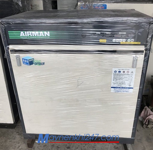 Máy nén khí Airman cũ 7.5kw - 10hp hàng Nhật bãi