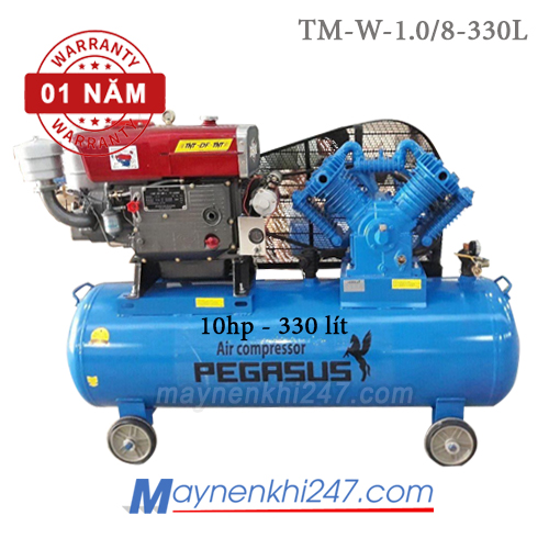 Máy nén khí Pegasus đầu nổ 10HP, 330L, 8bar TM-W-1.0/8-330L