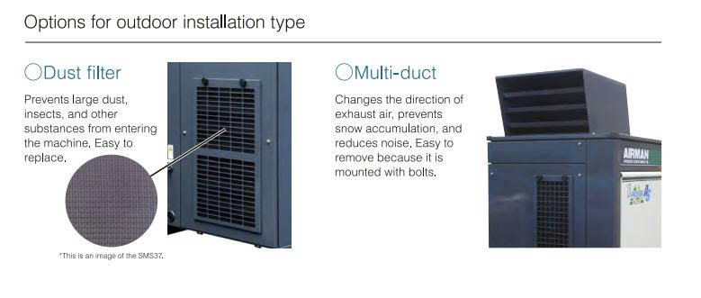 Máy nén khí trục vít biến tần Airman 37KW model SMS37EVD