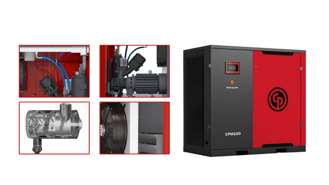 máy nén khí trục vít chicago 75kw cpm100