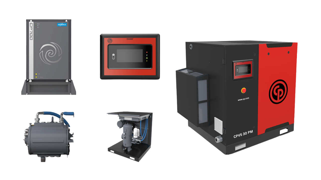 máy nén khí trục vít biến tần chicago 22kw cpvs 30 pm