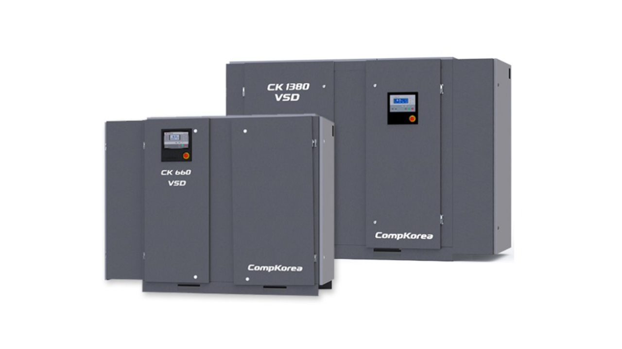 M&aacute;y n&eacute;n kh&iacute; trục v&iacute;t biến tần 265KW CompKorea CK 4120 PLUS VSD