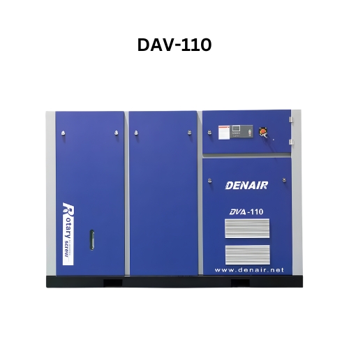 Máy nén khí trục vít biến tần Denair 110kW model DAV-110(W)