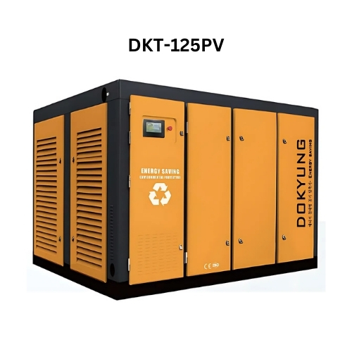 Máy nén khí trục vít biến tần 2 cấp Dokyung 90kW DKT-125PV