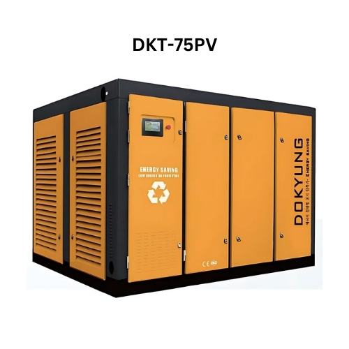 Máy nén khí trục vít biến tần 2 cấp Dokyung 55kW DKT-75PV