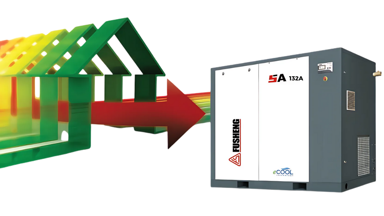 máy nén khí trục vít fusheng sa132a