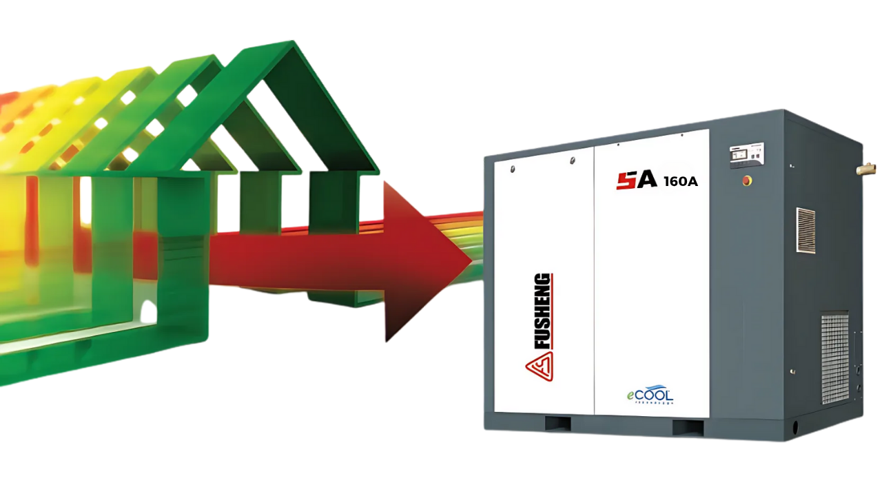 máy nén khí trục vít fusheng sa160a