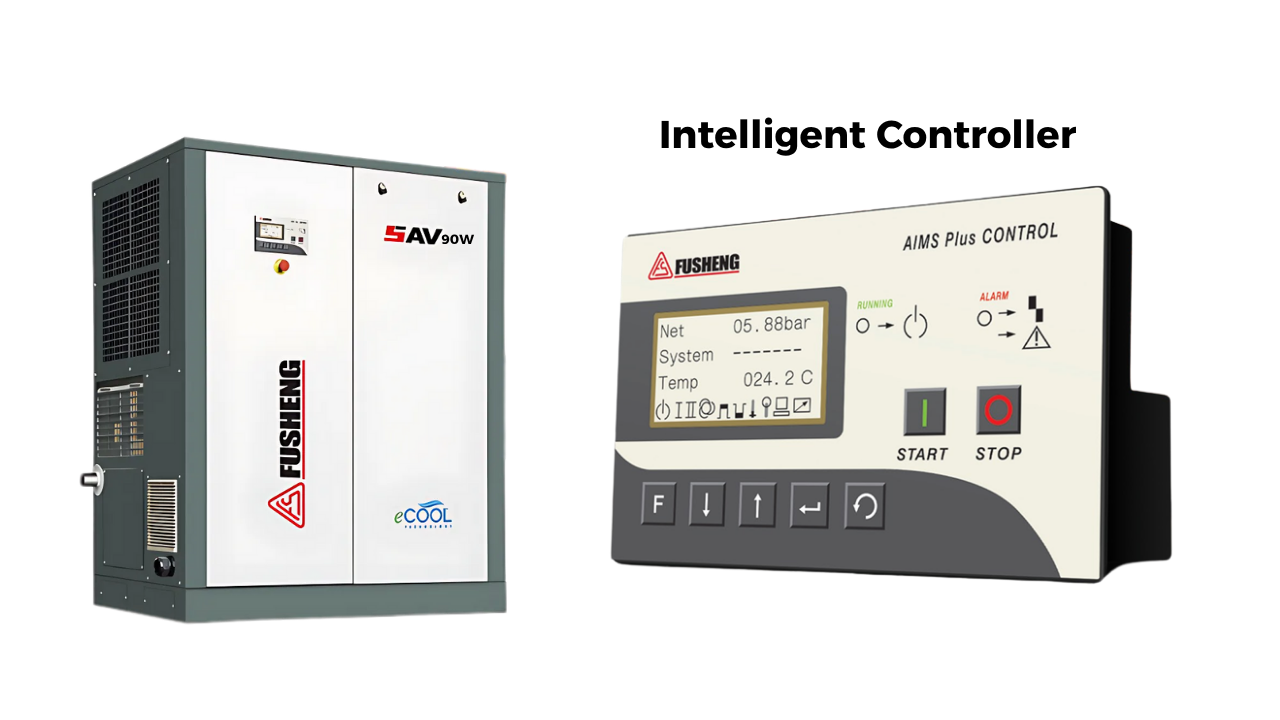 máy nén khí trục vít biến tần fusheng sav90w