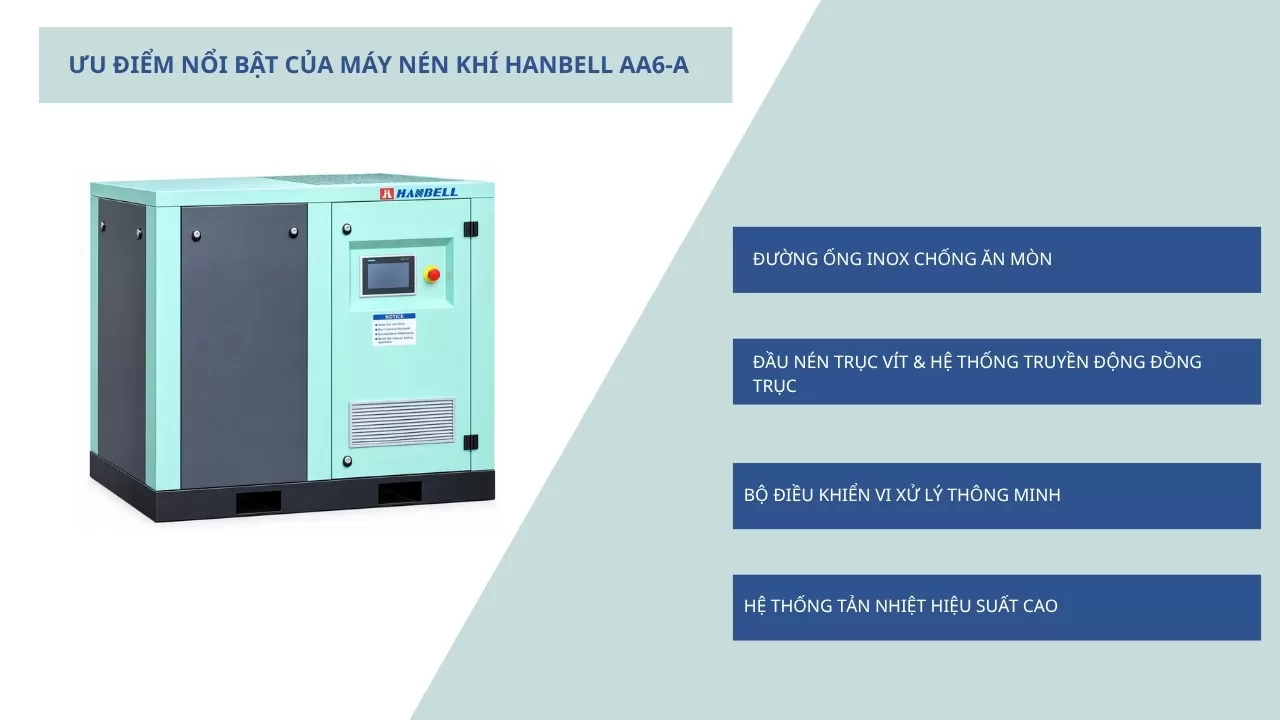 ƯU ĐIỂM NỔI BẬT CỦA M&Aacute;Y N&Eacute;N KH&Iacute; Hanbell AA6-110A