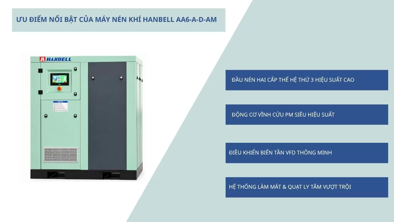 ƯU ĐIỂM NỔI BẬT CỦA M&Aacute;Y N&Eacute;N KH&Iacute; Hanbell aa6-75a-D-AM