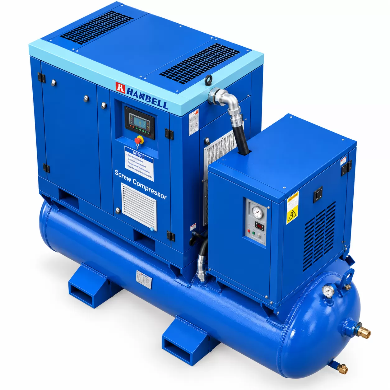 Máy nén khí trục vít tổ hợp Hanbell 7.5kw (10hp) AM-08AD