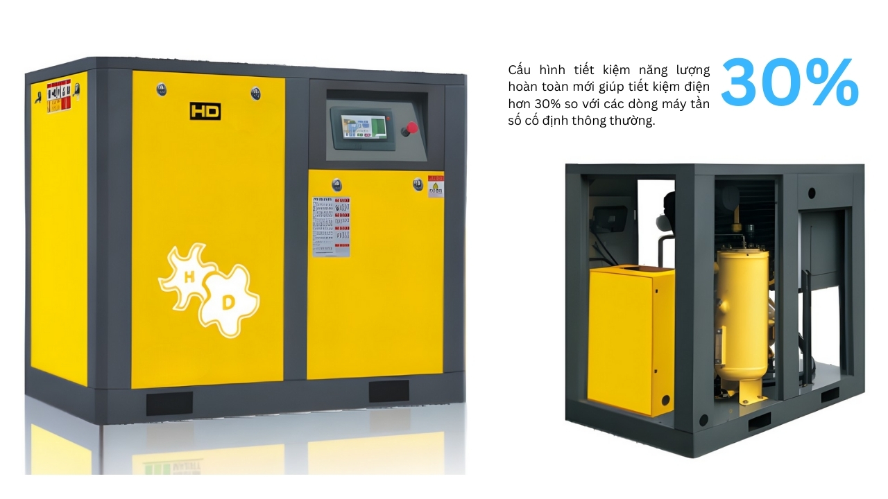 m&aacute;y n&eacute;n kh&iacute; trục v&iacute;t biến tần hande hd-vpm220