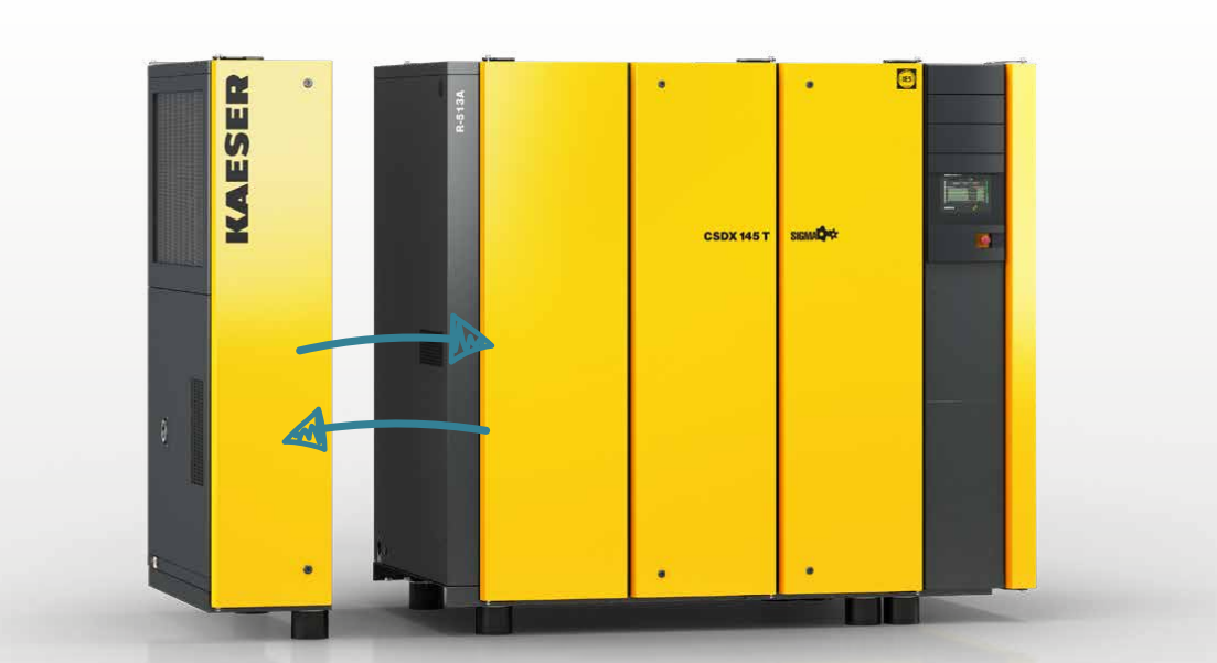 t&iacute;ch hợp m&aacute;y sấy kh&iacute; lạnh m&aacute;y n&eacute;n kh&iacute; kaeser CSDX 175 T SFC