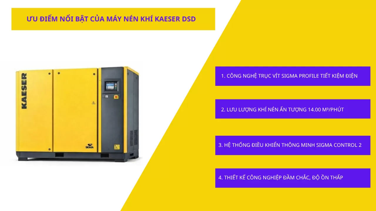 đặc điểm nổi bật m&aacute;y n&eacute;n kh&iacute; Kaeser DSD 240