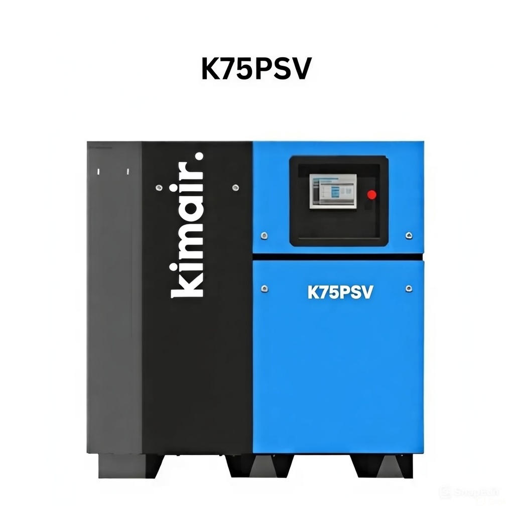 Máy nén khí trục vít biến tần Kimair 55kw model K75PSV (7/8/10 bar)