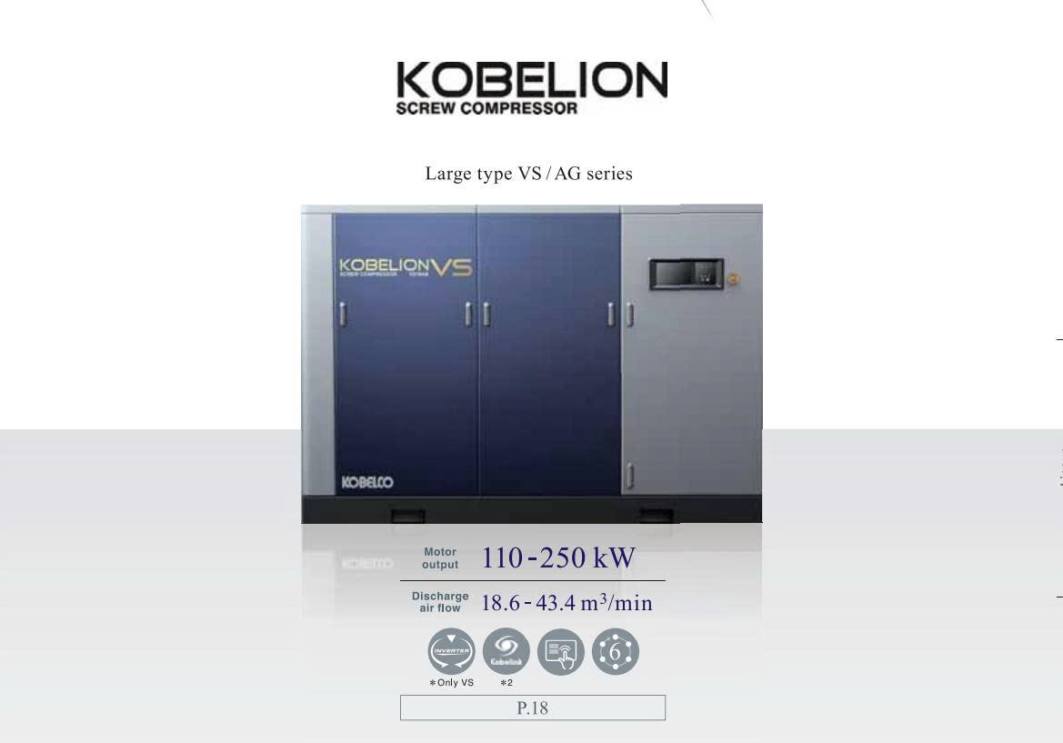 M&aacute;y n&eacute;n kh&iacute; trục v&iacute;t 110KW Kobelco AG110+A/W