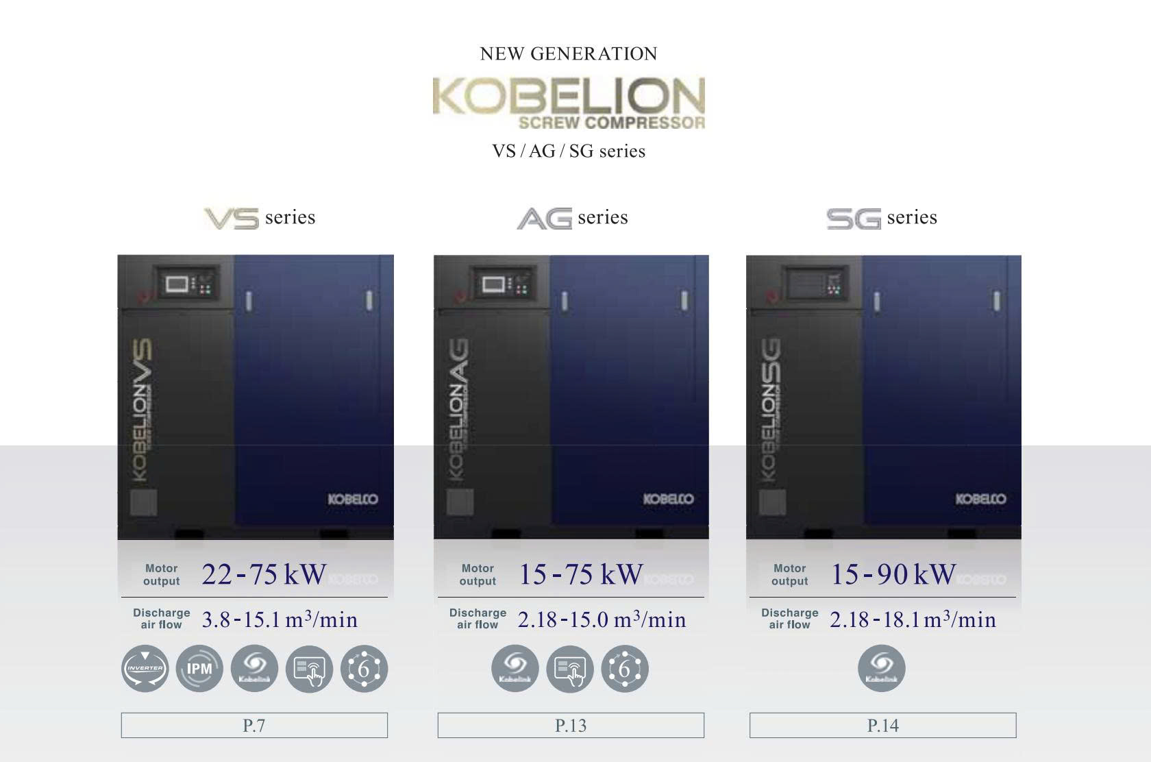 Máy nén khí trục vít 75KW Kobelco SG75A IV