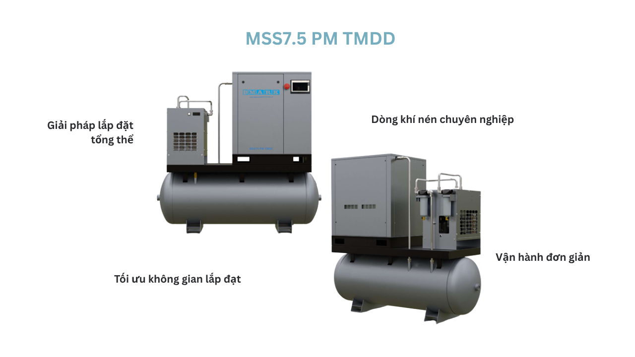 máy nén khí trục vít biến tần mark mss7.5 pm tmdd