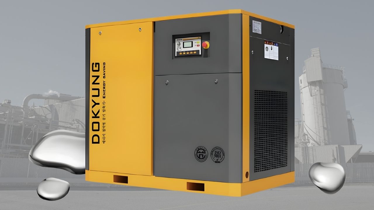 m&aacute;y n&eacute;n kh&iacute; trục v&iacute;t kh&ocirc;ng dầu dokyung DKW-7A/W