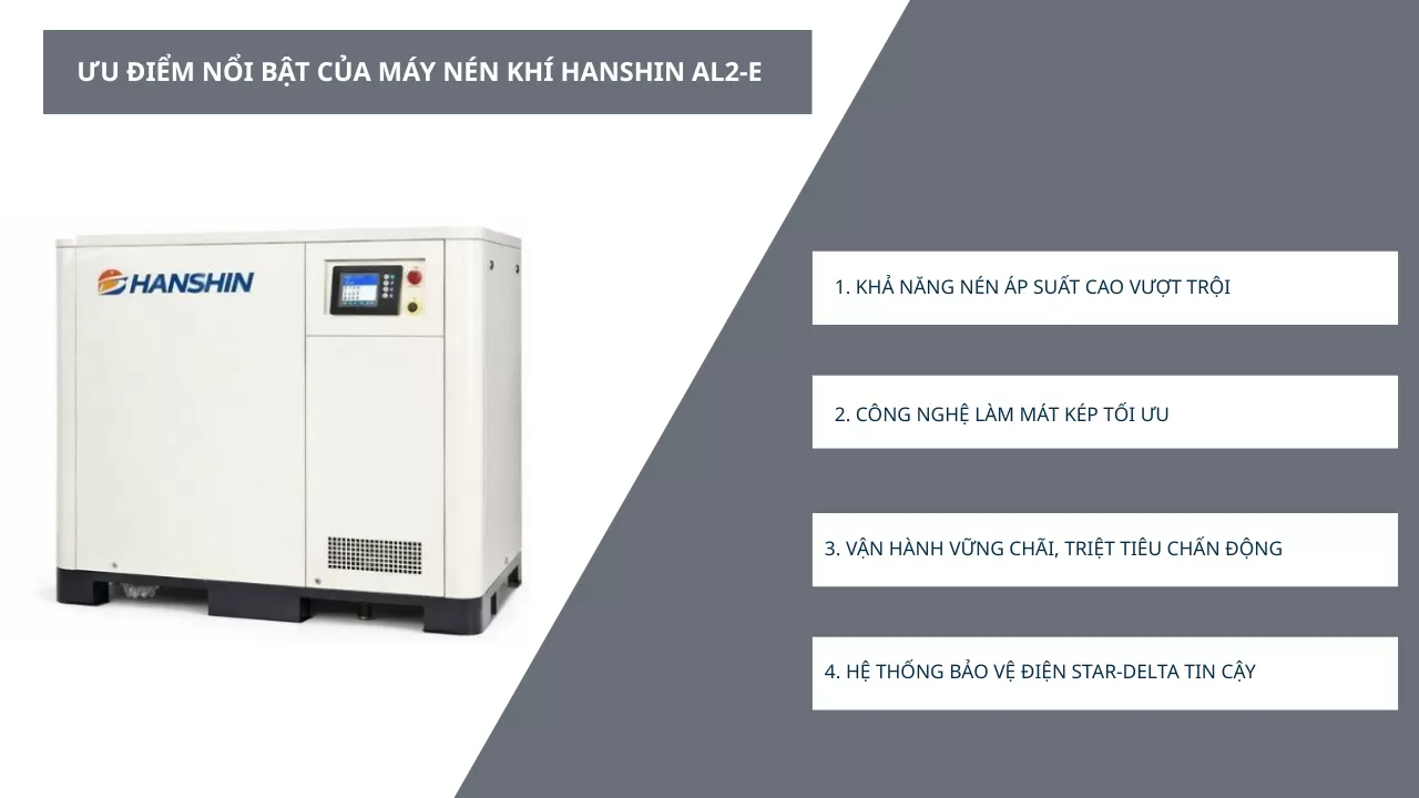 ƯU ĐIỂM m&aacute;y n&eacute;n kh&iacute; Hanshin AL2-320e