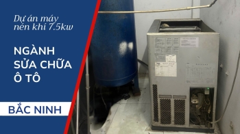 Bảo dưỡng Máy nén khí Kobelco 7.5kW cho khách hàng ngành Sửa chữa ô tô tại Bắc Ninh