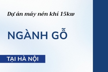 Lắp đặt Bộ Máy nén khí Taisyn 15kW cho khách hàng ngành Gỗ tại Hà Nội