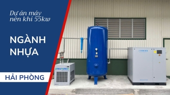 Lắp đặt Bộ Máy nén khí Mark 55kW cho khách hàng ngành Nhựa tại Hải Phòng