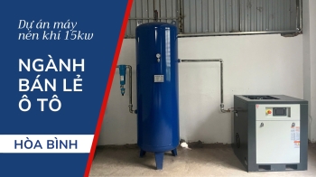 Lắp đặt Bộ Máy nén khí Taisyn 7.5kW cho khách hàng ngành Ô tô tại Hòa Bình