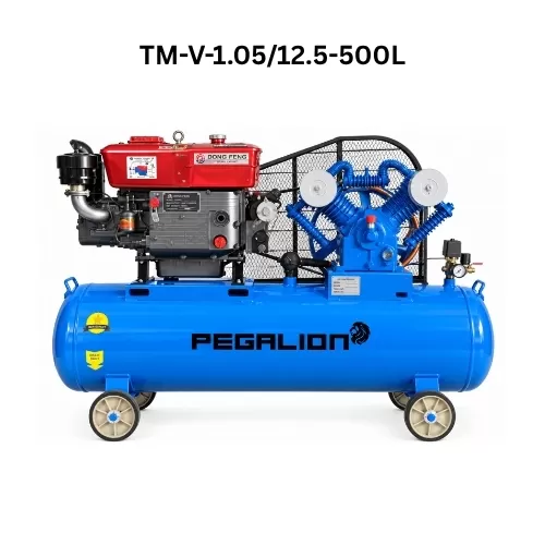 Máy nén khí diesel Pegalion (Pegasus) 7.5kw (10HP) 500L, 12.5bar TM-V-1.05/12.5-500L