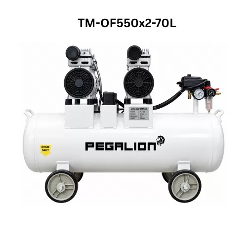 Máy nén khí không dầu Pegalion (Pegasus) 1.5HP (1.1kw) TM-OF550x2-70L
