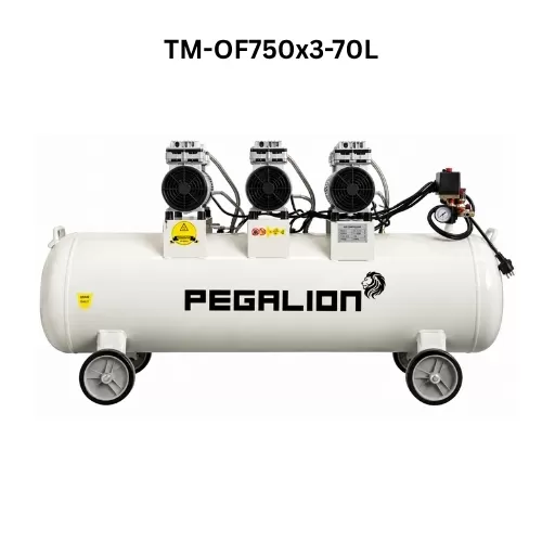 Máy nén khí không dầu Pegalion (Pegasus) 3HP, 70L, 220V, 8bar TM-OF750x3-70L