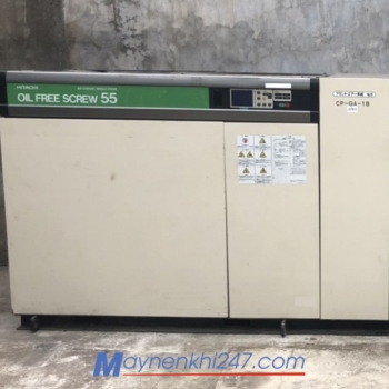 Máy nén khí không dầu Hitachi 55kw - 75hp