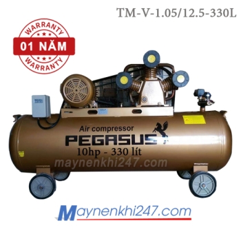 Máy nén khí Pegasus 10 HP, 330l, 12.5bar, 380V TM-V-1.05/12.5-330L