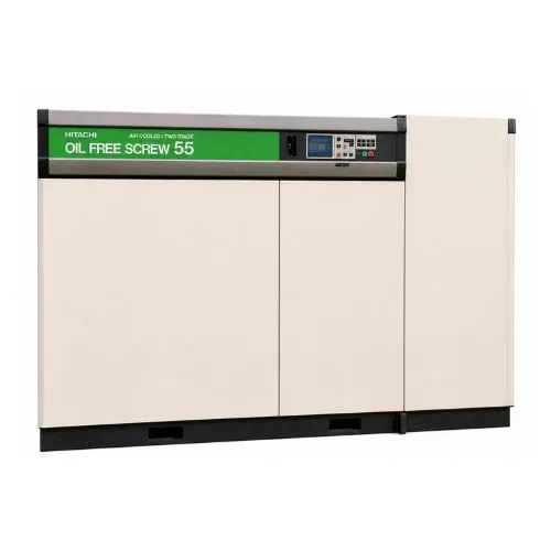 Máy nén khí không dầu Hitachi 55kw (75hp), DSP-55A(T)R5 (Hàng cũ, Nhật bãi)